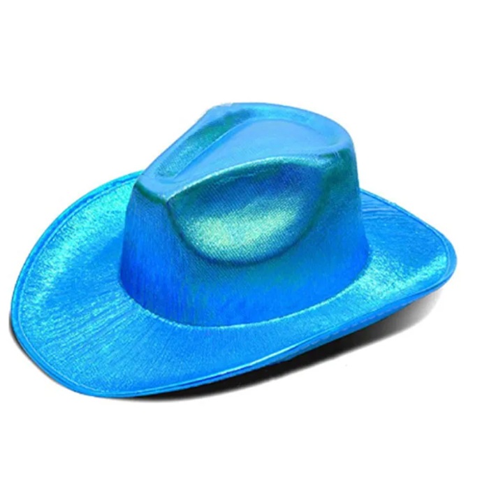 Hologramlı Kovboy Model Parti Şapkası Mavi