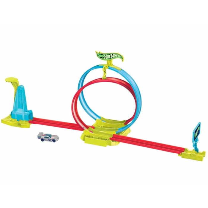 Hot Wheels Neon Yarışlar Çifte Çemberde Yarış Seti