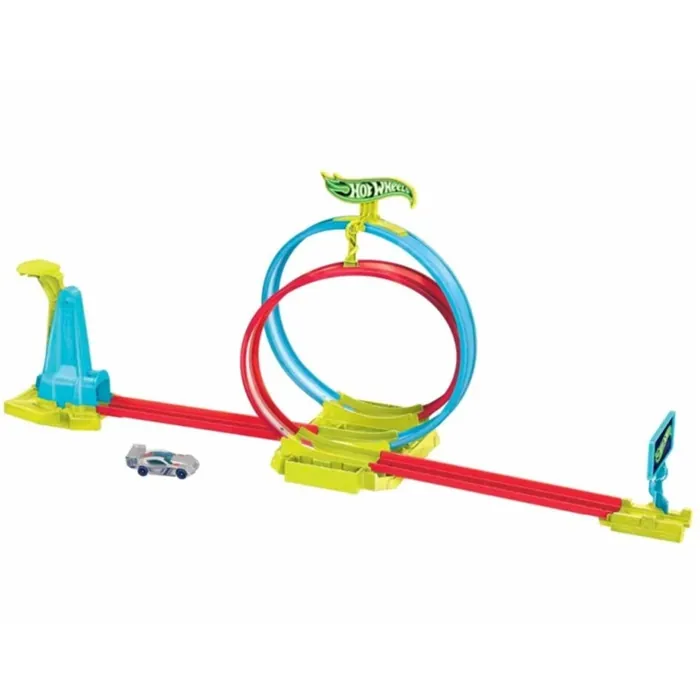 Hot Wheels Neon Yarışlar Çifte Çemberde Yarış Seti