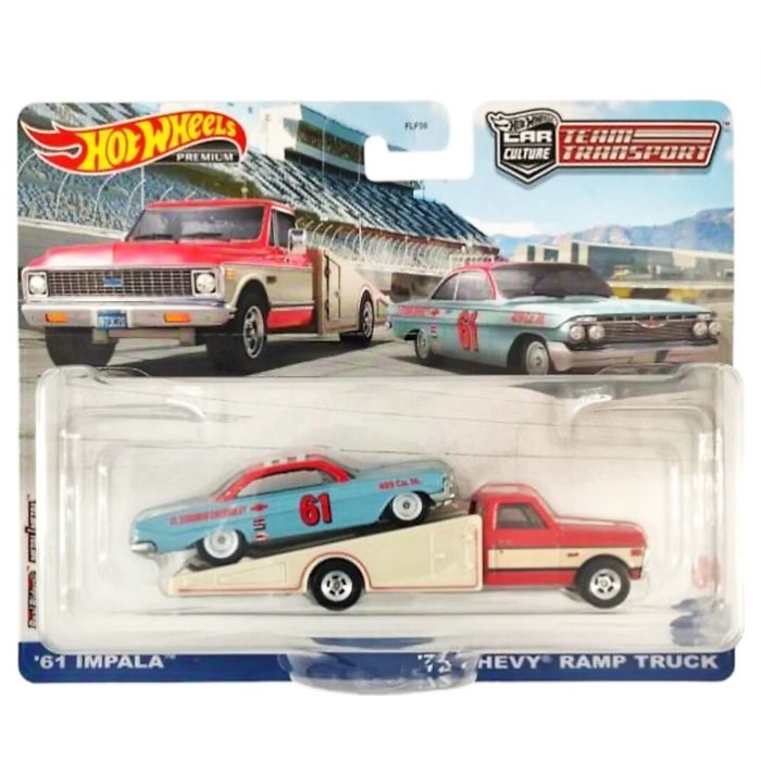 Hot Wheels Premium Car Culture Team Transport 61 Impala 72 Chevy Ramp Truck
