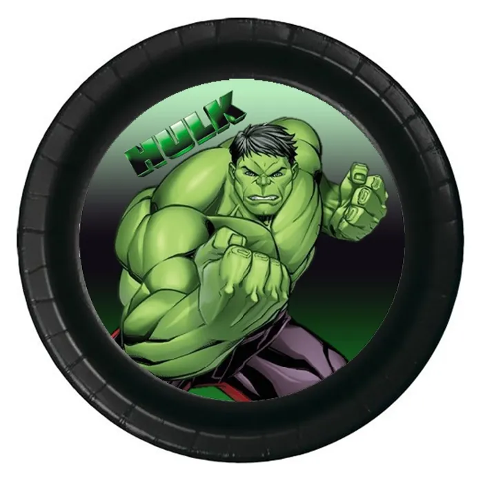 Hulk Temalı Karton Tabak