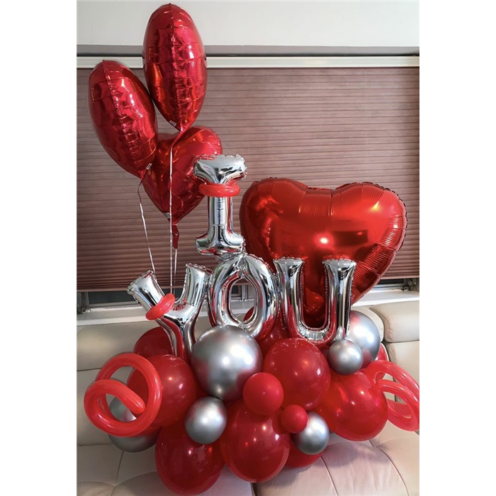 I Love You Konsept Balon Aranjmanı