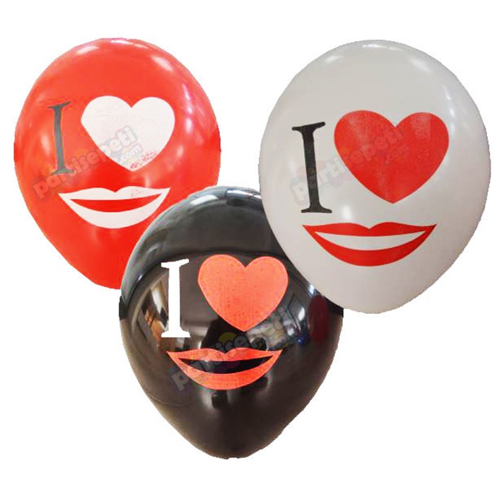 I Love You Baskılı Balon