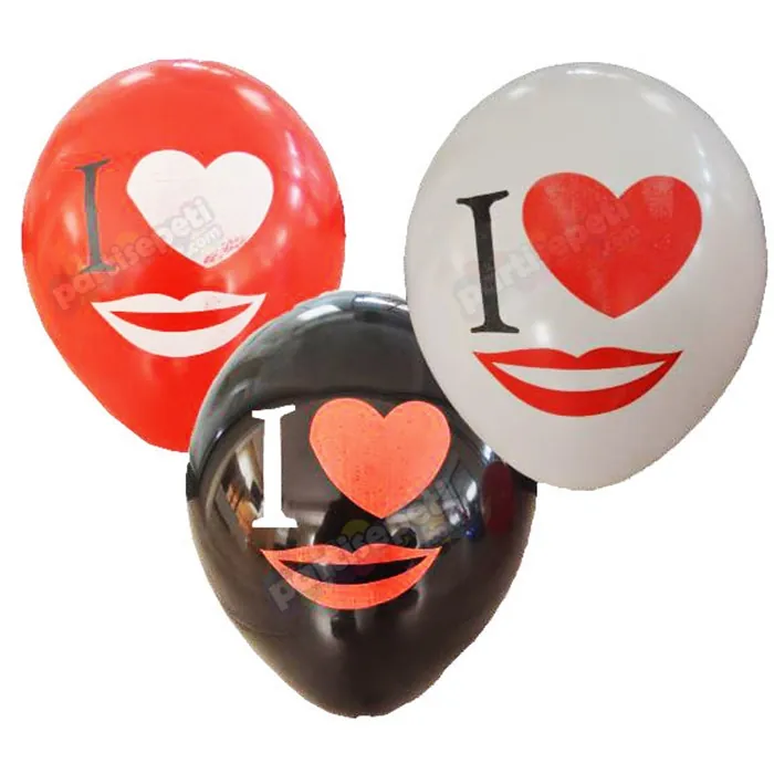 I Love You Baskılı Balon