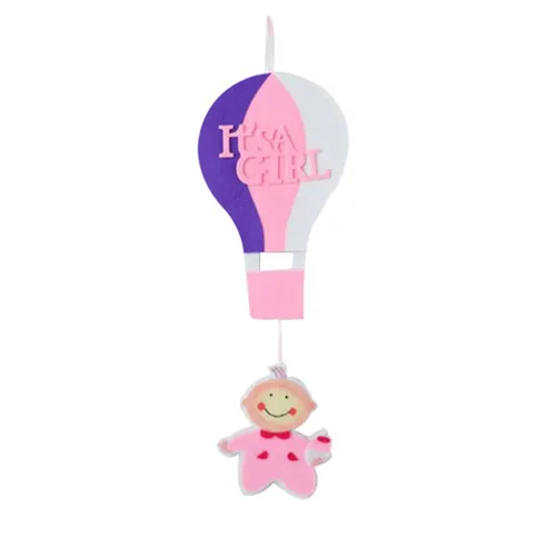 It's A Girl Balonlu Keçe Asma Süs