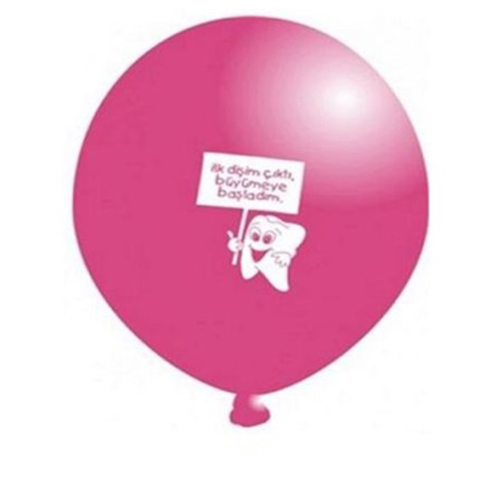 İlk Dişim Çıktı Büyümeye Başladım Baskılı Balon
