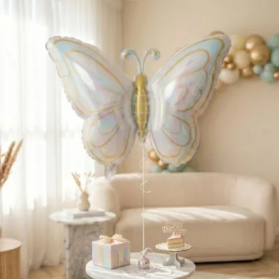 Pastel Holografik Kelebek Şekilli Folyo Balon