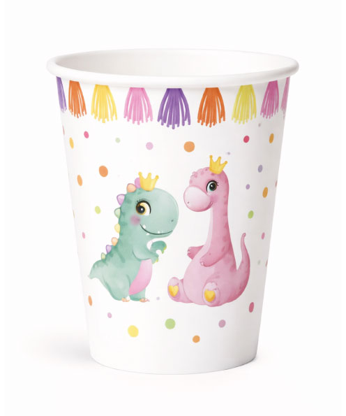 Karton Bardak Baby Dinozor 8 Adet