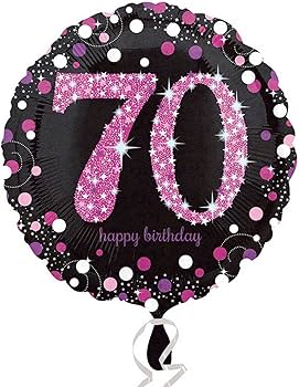 Amscan 70 Yaş Happy Birthday Holografik Folyo Balon