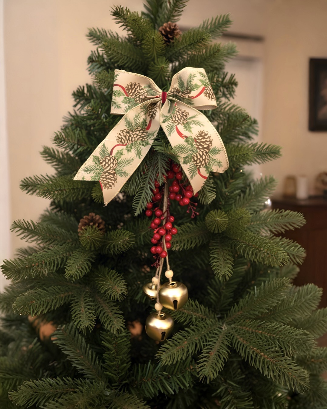 Yılbaşı Süslü Fiyonk Süs