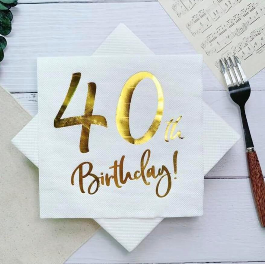 40 Yaş Baskılı Parti Peçetesi