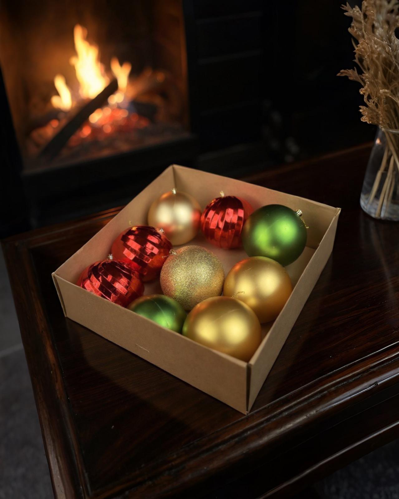 Yılbaşı Ağaç Top Süs Karma 15 CM 9 Adet