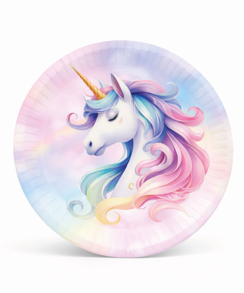 Unicorn Temalı Tabak 8 Adet