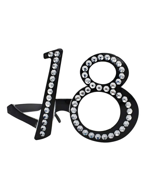 18 Yaş Taşlı Parti Gözlüğü