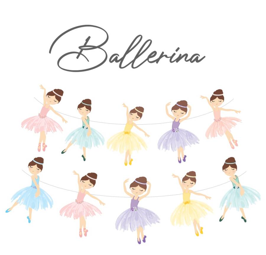 Balerin Temalı Banner 10 Parça