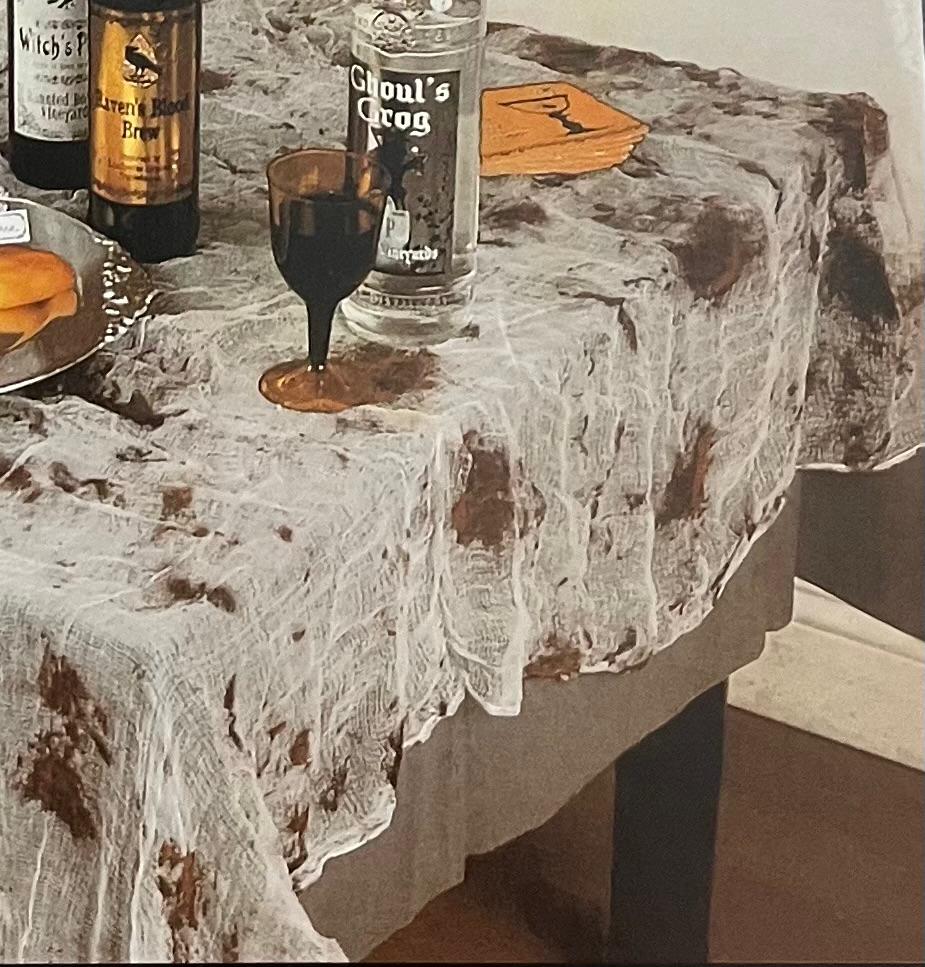 Cadılar Bayramı Dekorasyon Kan Lekeli Tül 120*200 cm