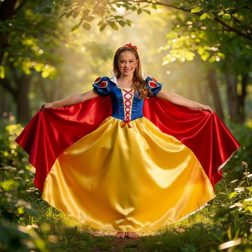 Pamuk Prenses Lüks Kostümü – Kadife Kumaşlı Kabarık Etekli