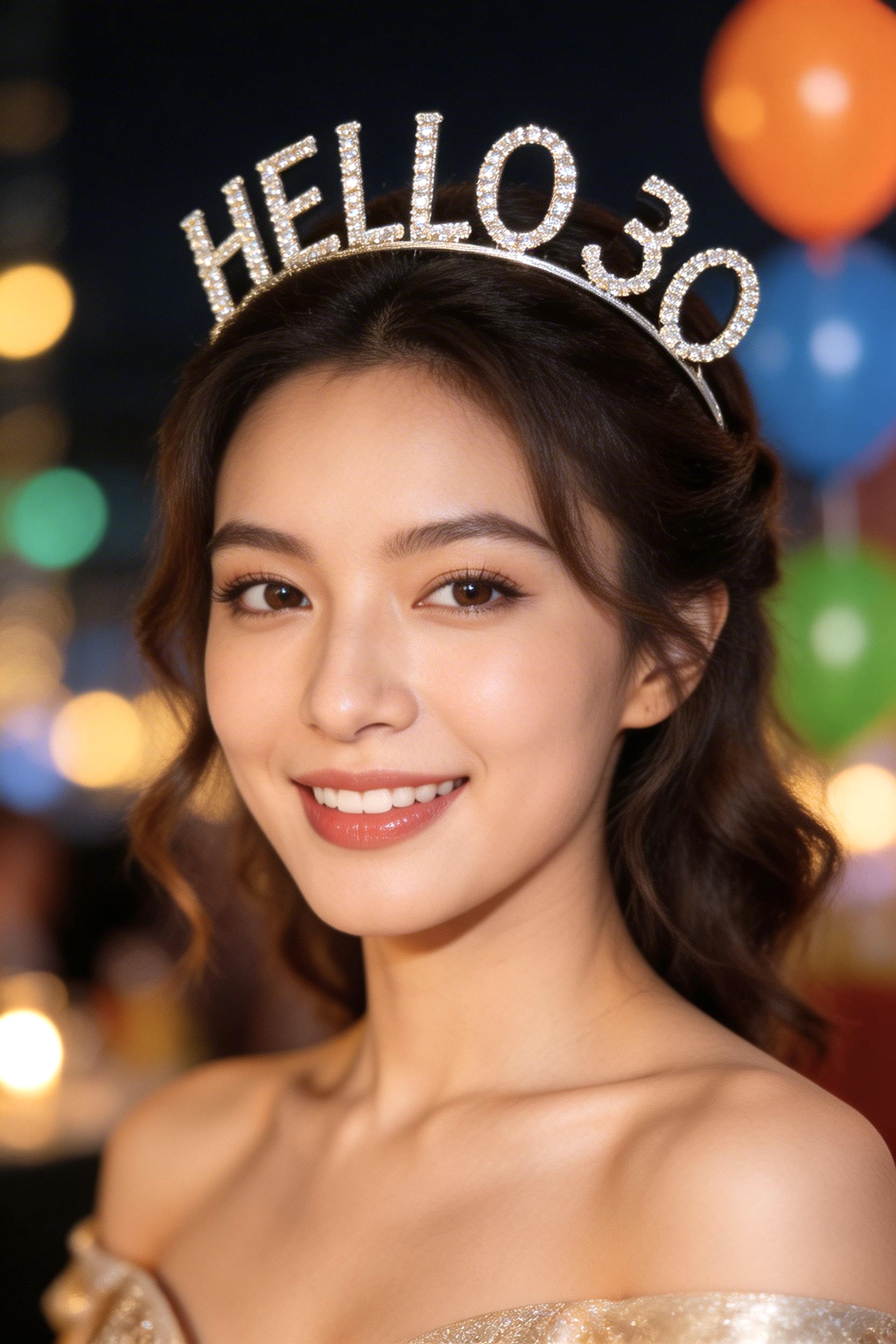 30 Yaş Gümüş Metal Taç