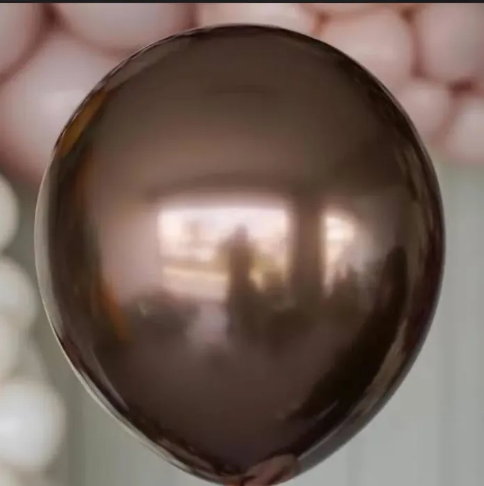 Çikolata Renkli Krom Balon