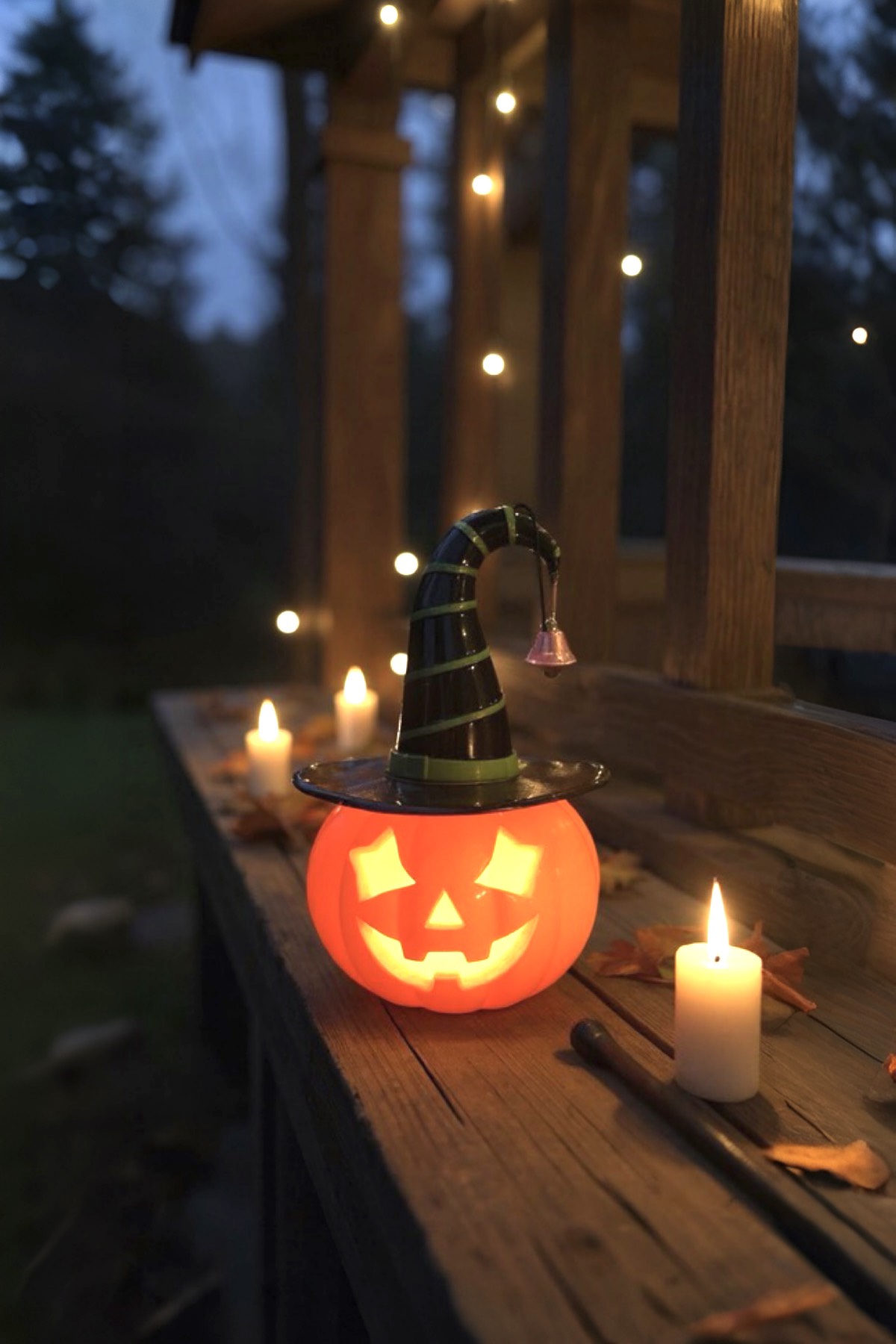 Işıklı Müzikli Halloween Balkabağı Dekor – 20 cm