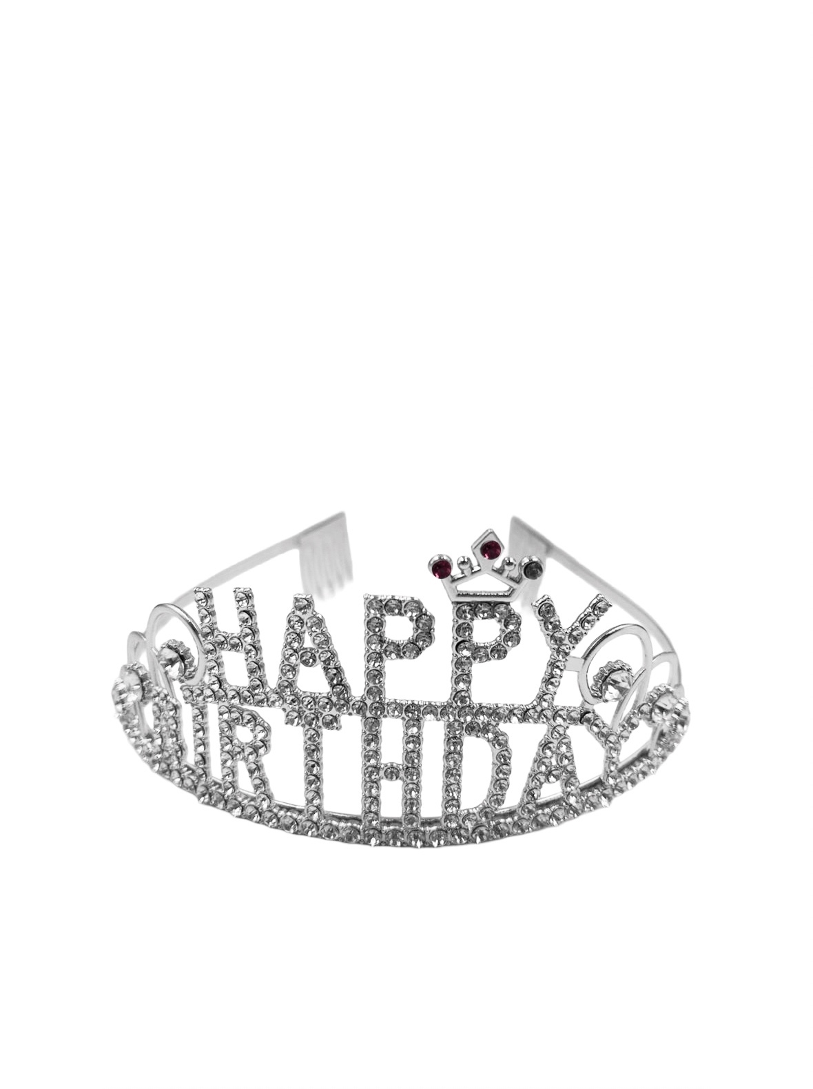 Happy Birthday Yazılı Taşlı Kraliçe Tacı