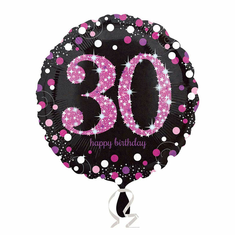 Amscan 30 Yaş Happy Birthday Holografik Folyo Balon