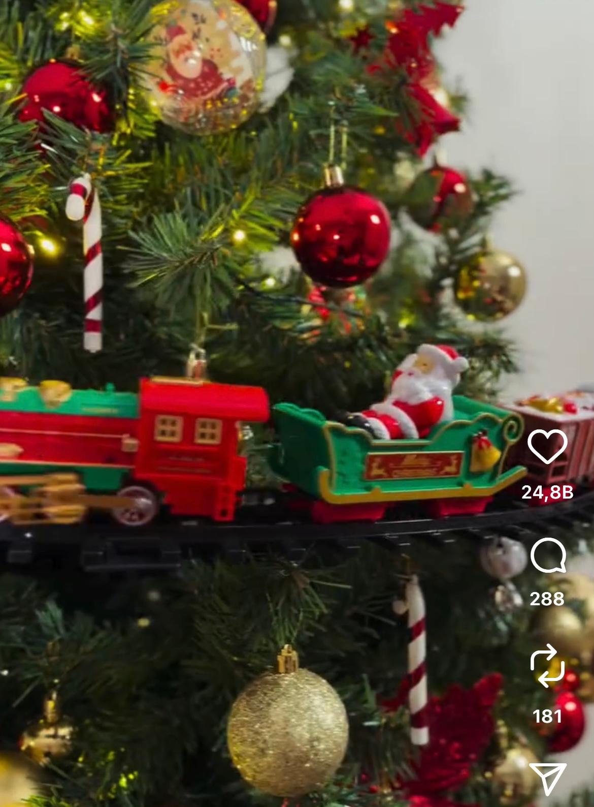 Hareketli Yılbaşı Ağacı Treni Dekor Süs