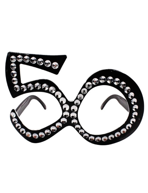 50 Yaş Taşlı Parti Gözlüğü