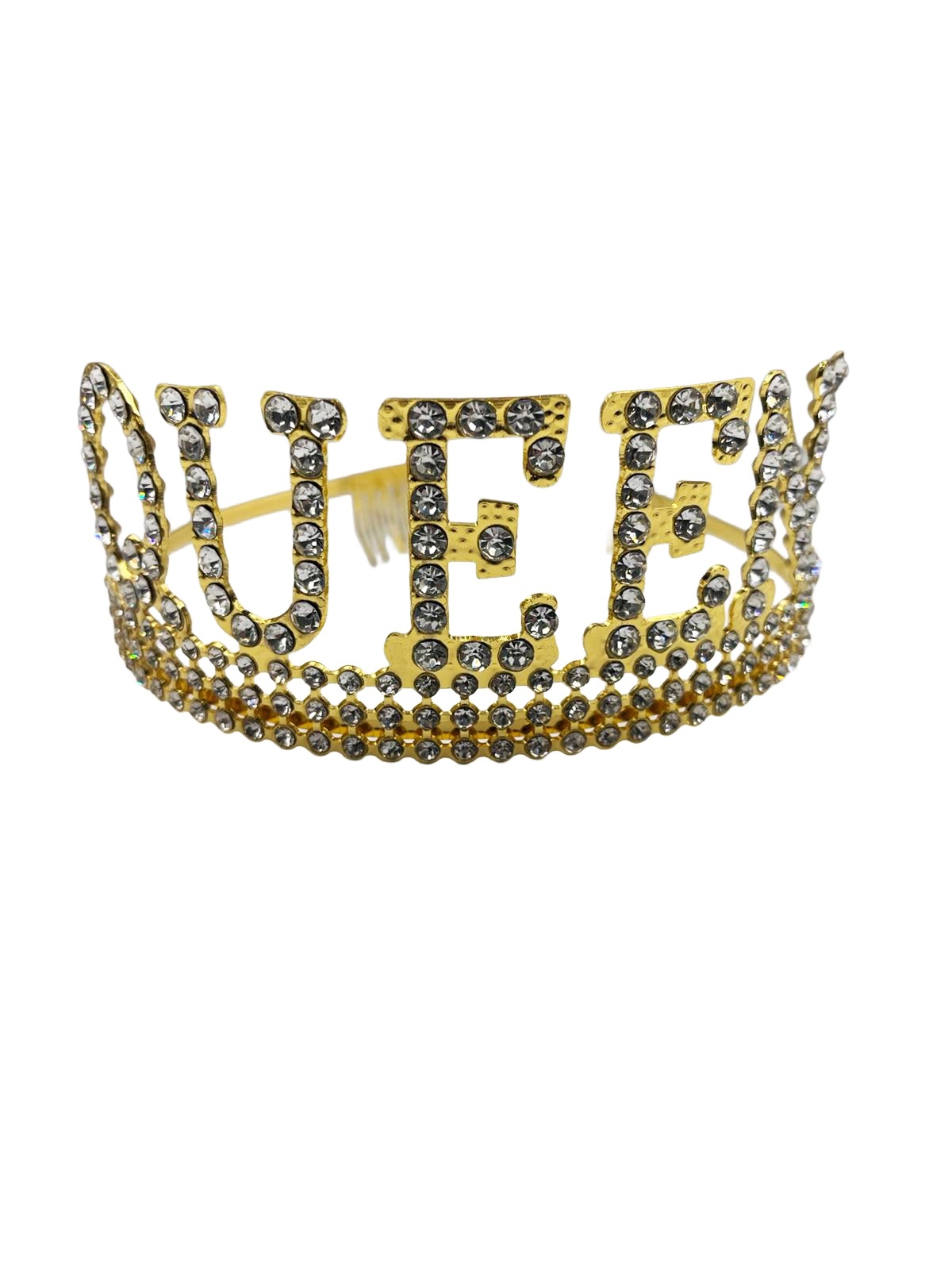 Queen Yazılı Taşlı Kraliçe Tacı