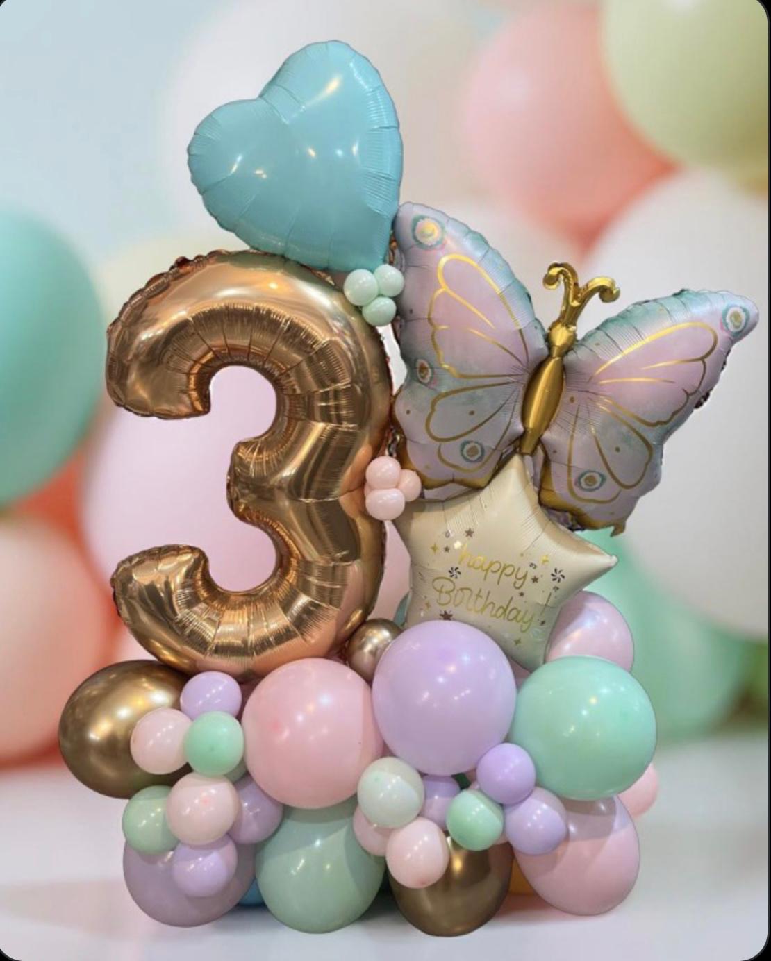 Kelebek Temalı Balon Buket Aranjmanı