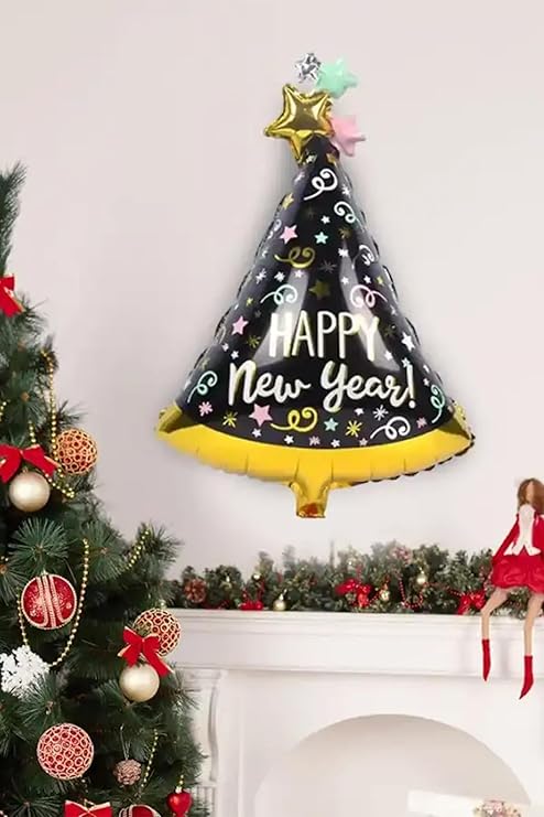 Happy New Year Yıldız Folyo Balon