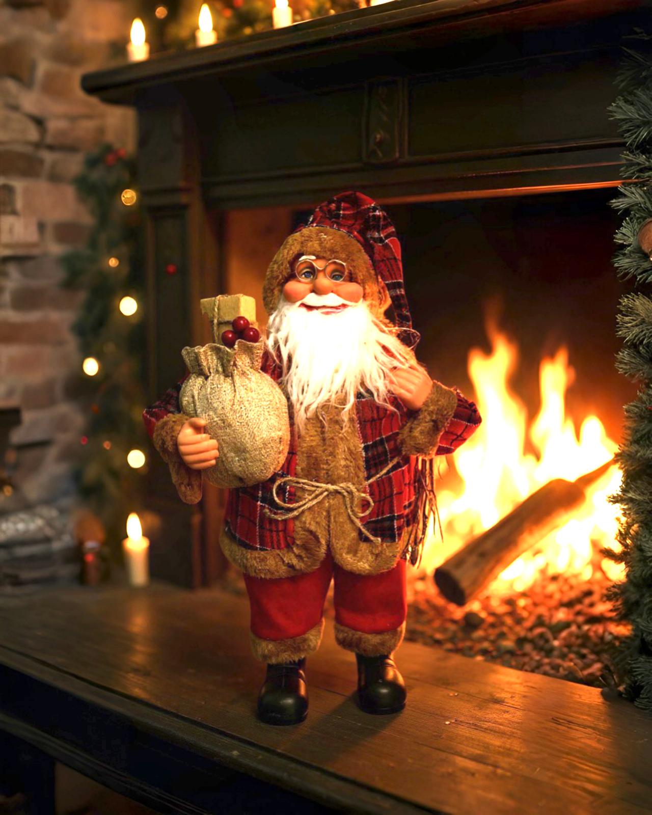 Sakallı Noel Baba Dekor Süs 62 cm