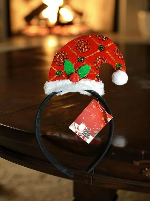 Yılbaşı Noel Şapkalı  Taç