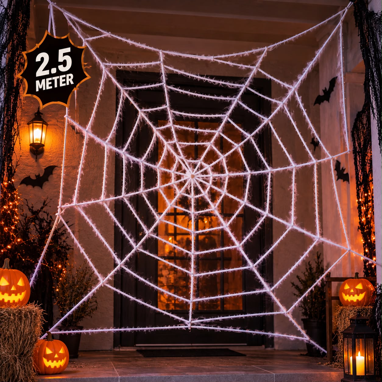 Halloween Dekoratif Beyaz Örümcek Ağ