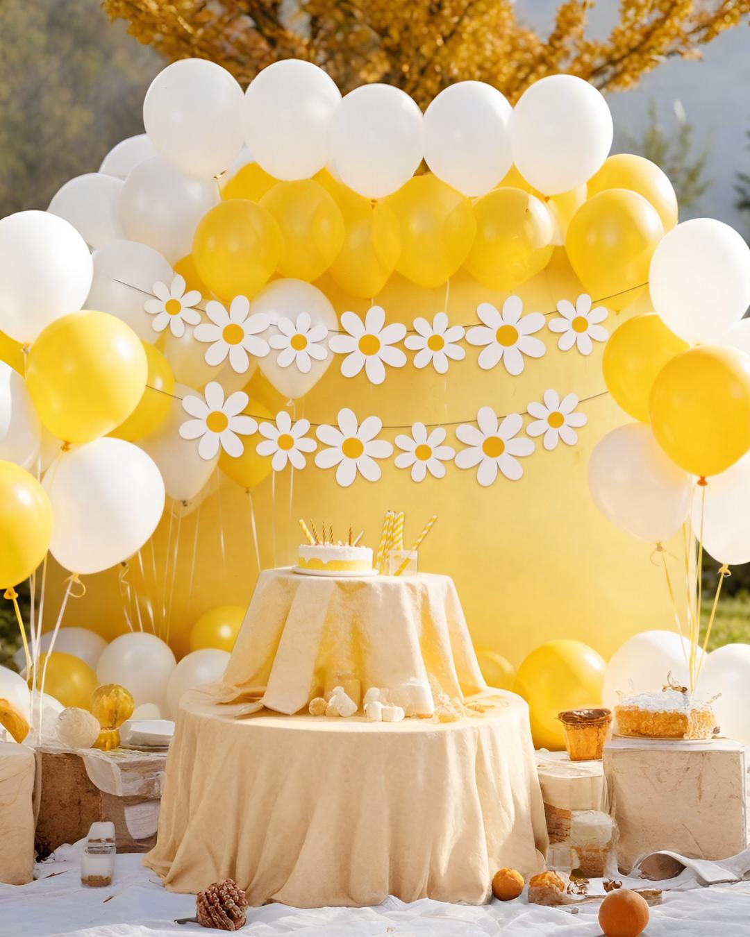 Papatya Temalı Dekoratif Banner