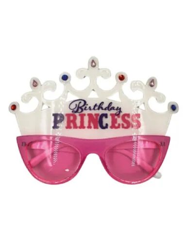 Birthday Princess Yazılı Taçlı Gözlük