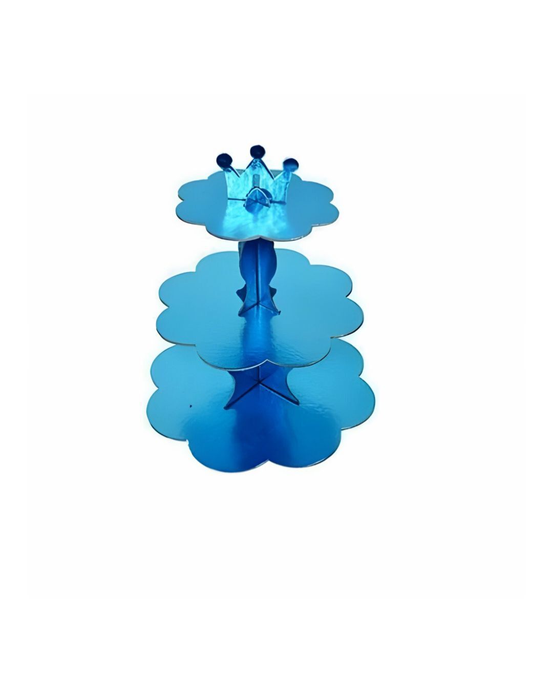 Metalize Mavi Cupcake Standı