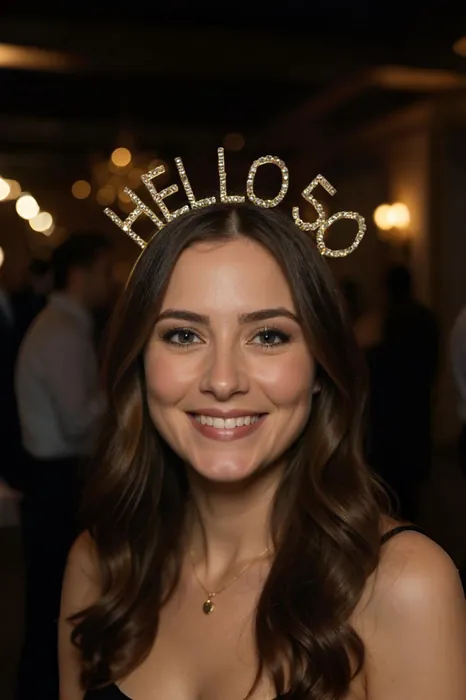 Hello 50 Kristal Taşlı Doğumgünü Parti Tacı