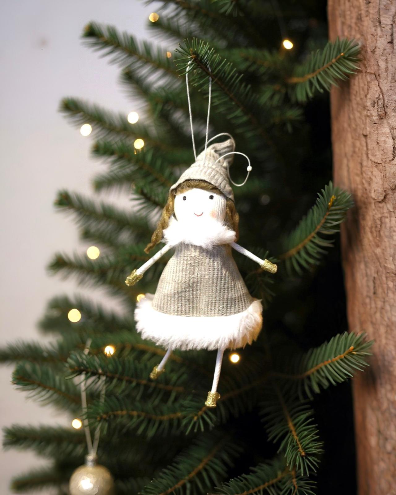 Yılbaşı Ağaç Pembe Renkli Süsü Melek