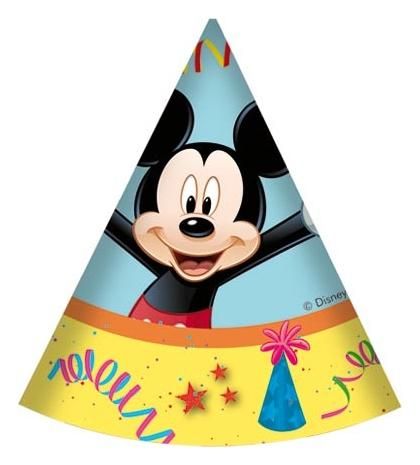 Mickey Mouse Temalı Külah Şapka 6 Adet