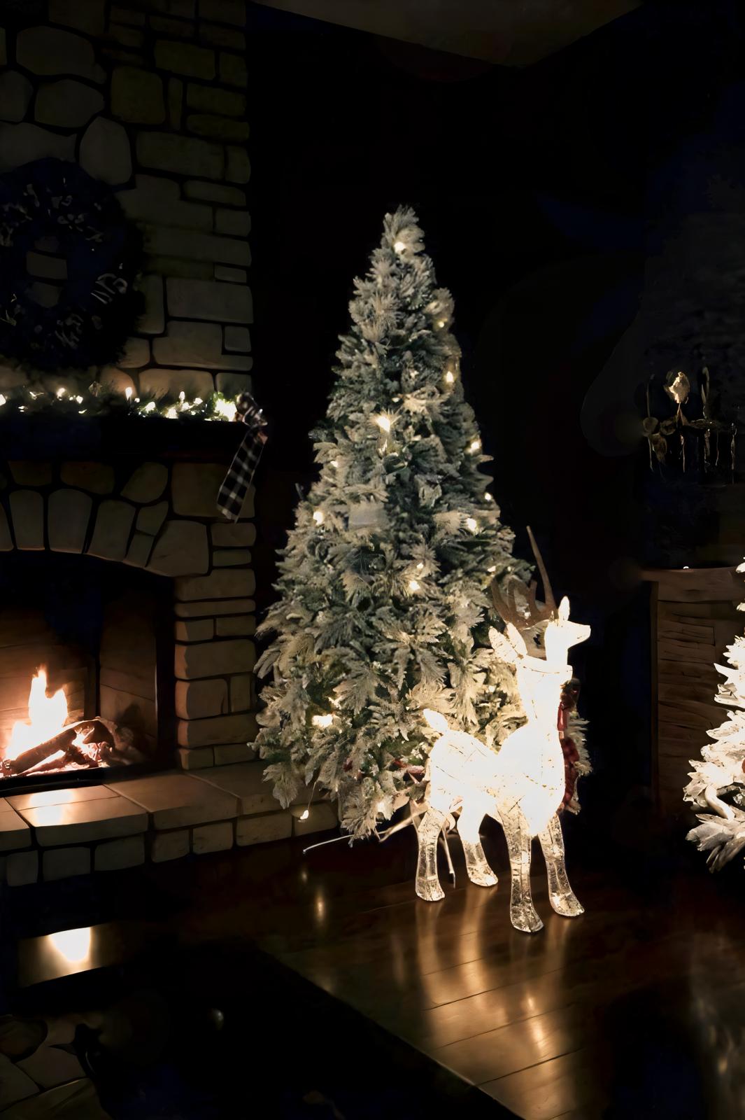 240 Cm Lüks Karlı Yılbaşı Çam Ağacı