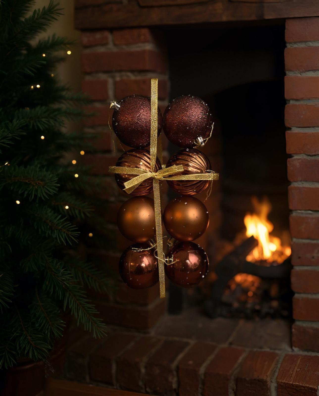 Yılbaşı Ağacı Şarap Renkli Top Süs