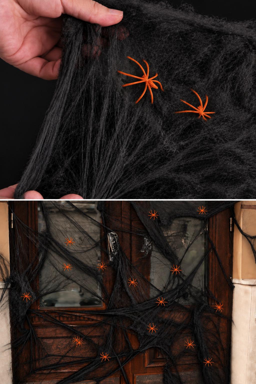 Halloween Pamuklu Örümcek Ağı 20 Gr Siyah