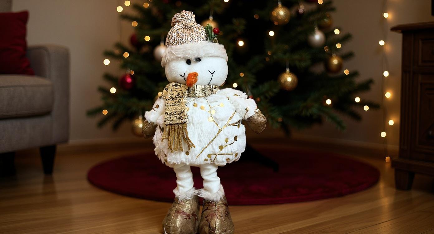 Yılbaşı Hediyelik Kardan Adam Figür Beyaz