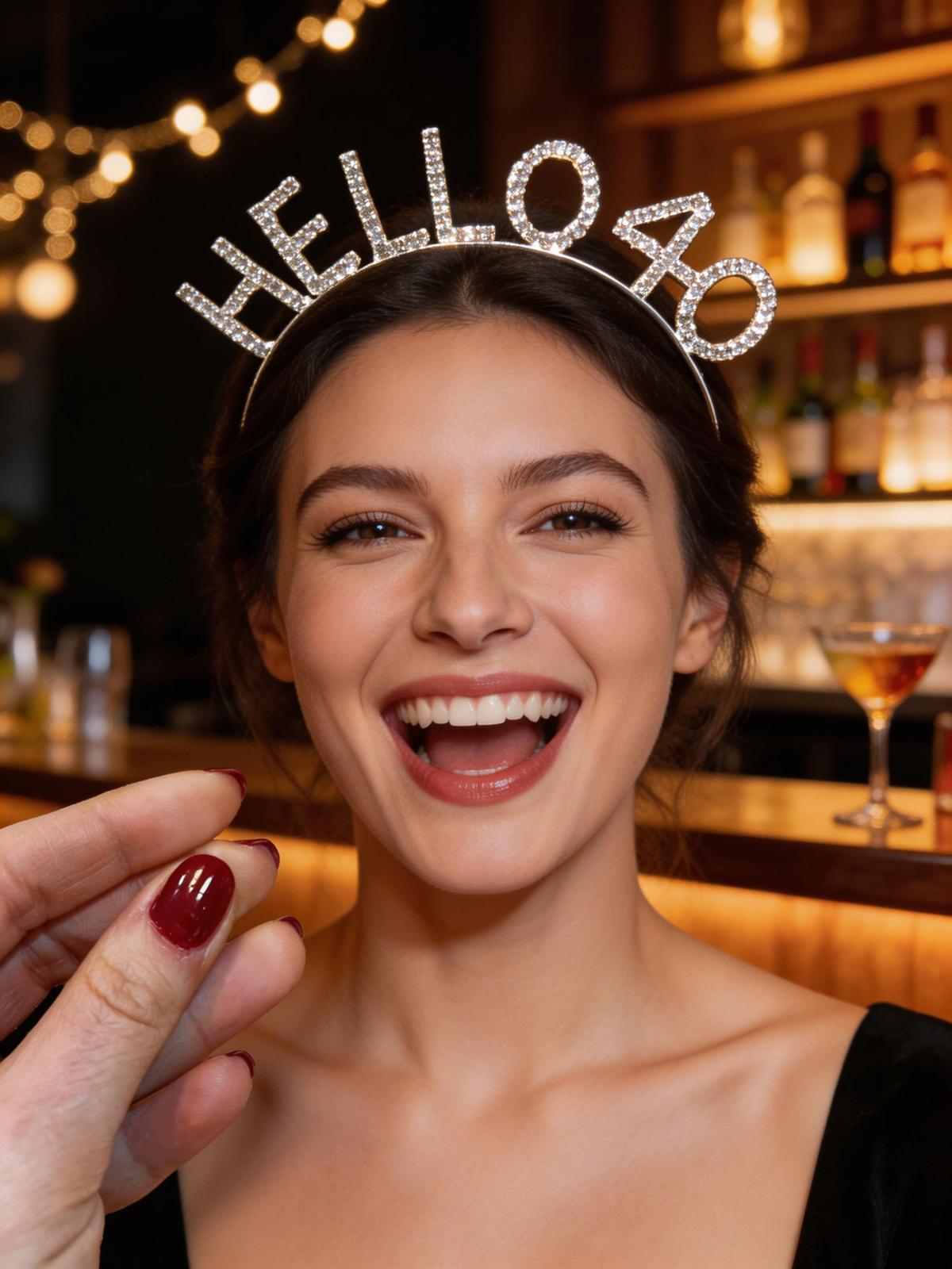 Hello 40 Kristal Taşlı Parti Tacı