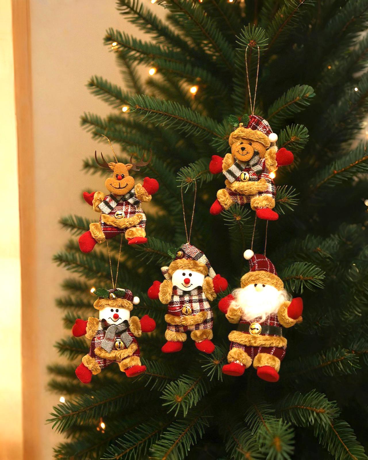 Yılbaşı Ağacı Peluş Set Süs 4 lÜ