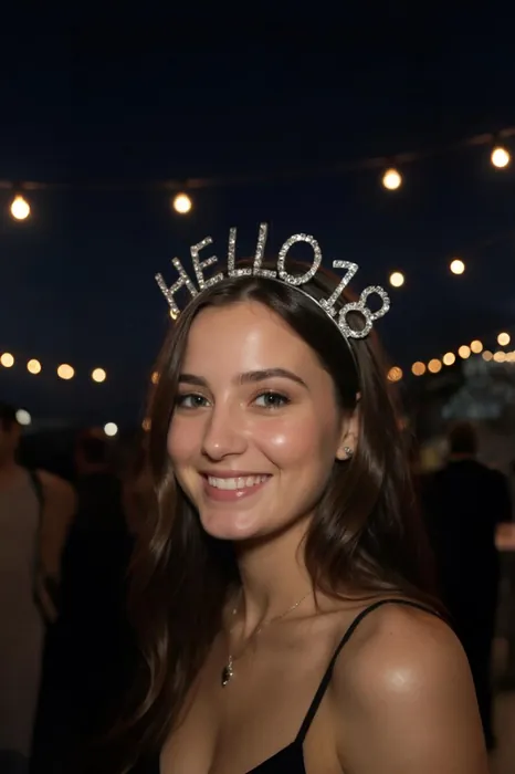 Hello 18 Kristal Taşlı Doğumgünü Parti Tacı