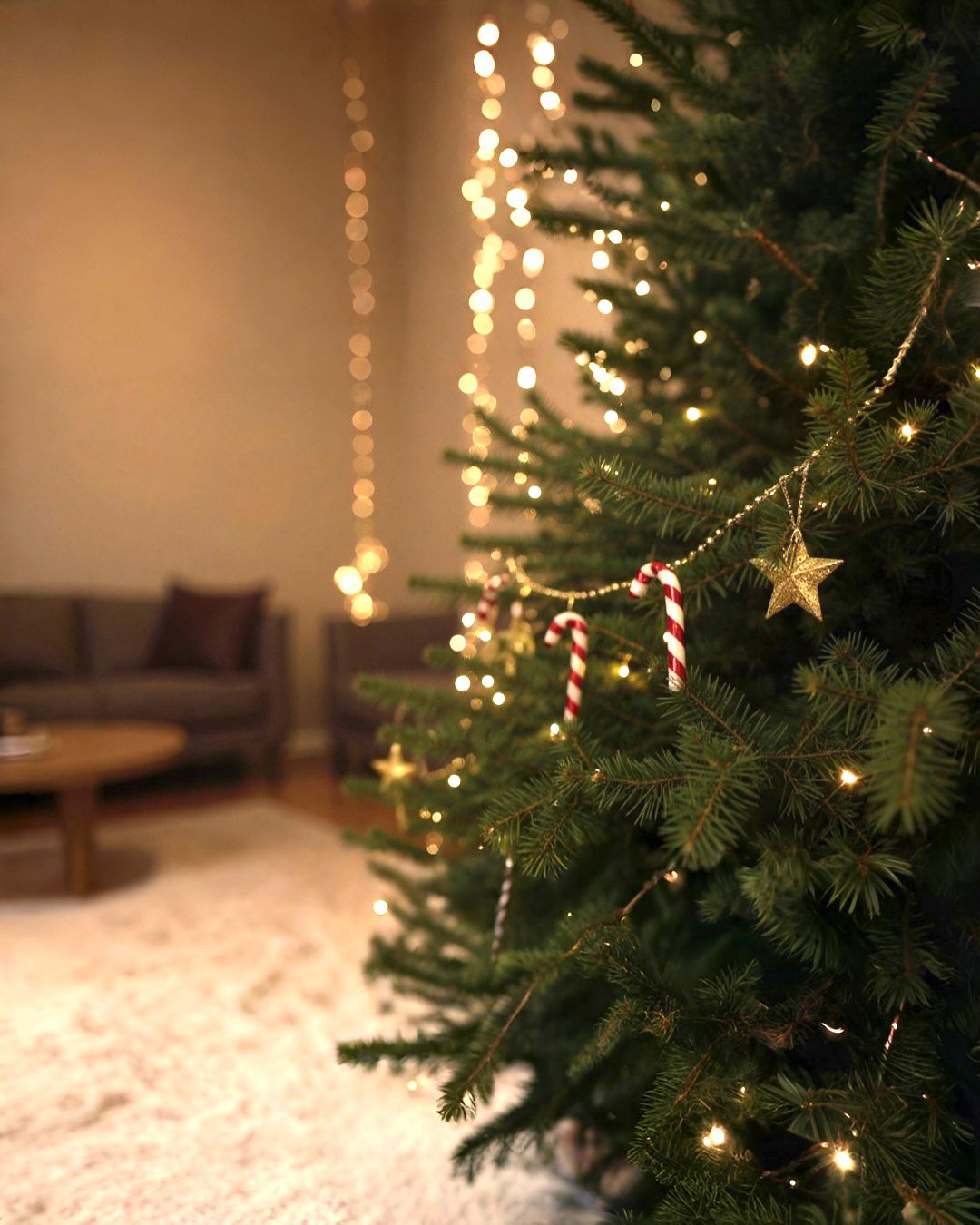 Yılbaşı Ağacı Baston Şekerli Zincir Süs