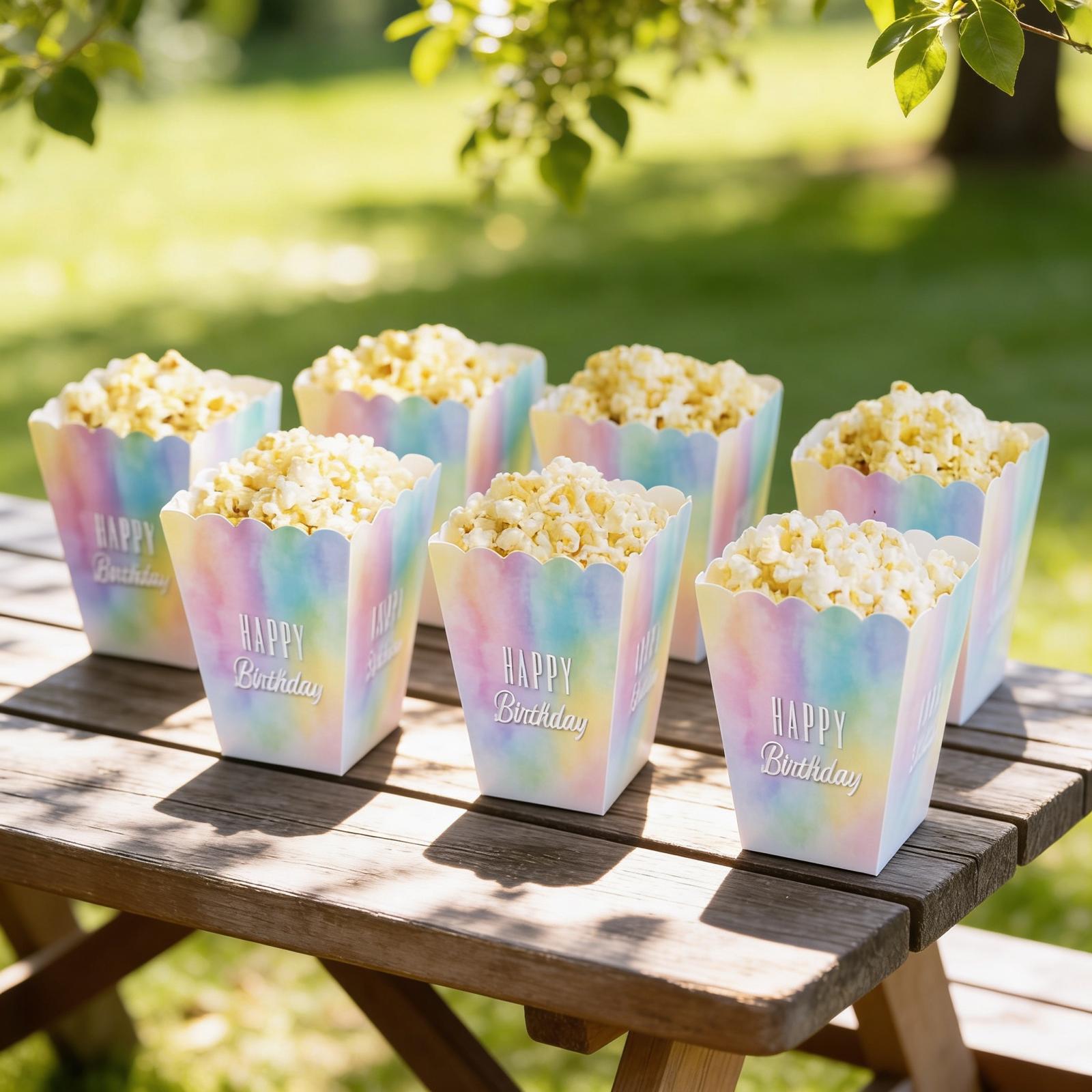 Makaron Happy birthday popcorn kutusu 8 adet