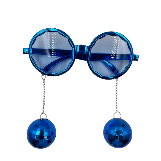 Mavi Disko Toplu Küpeli Parti Gözlüğü